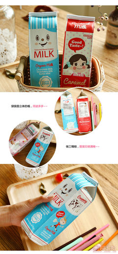 振辉韩版趣味仿真牛奶笔袋 创意文具收纳与日常实用完美结合